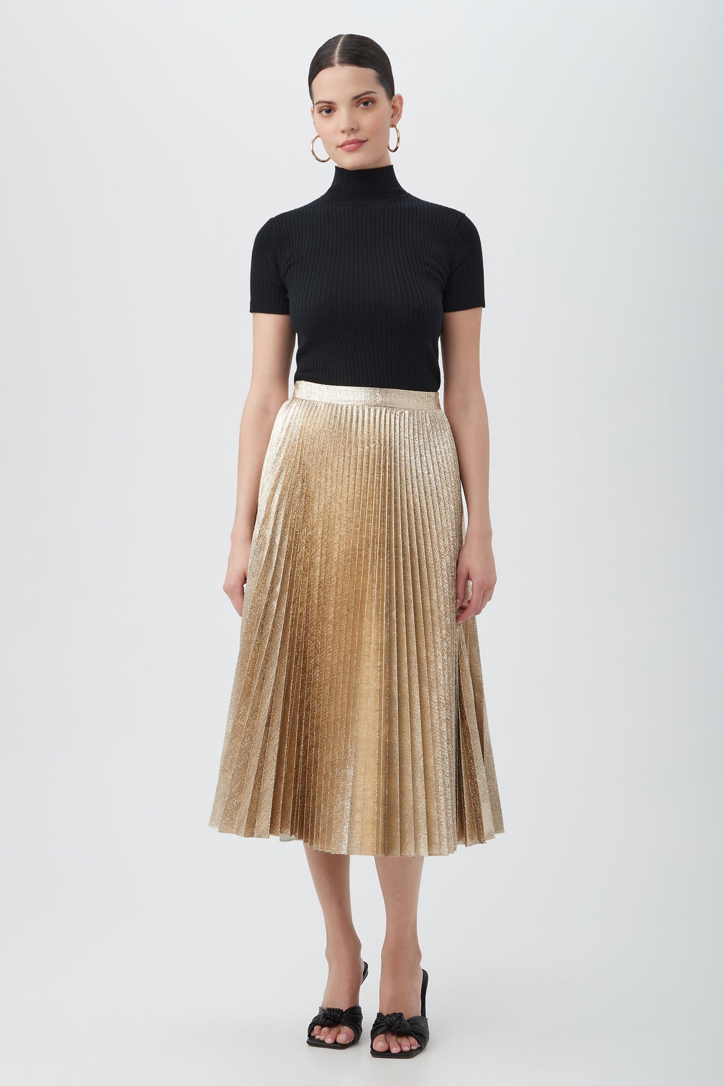 Trina Turk Faye Luminary Midi Skirt With Accordion Pleats