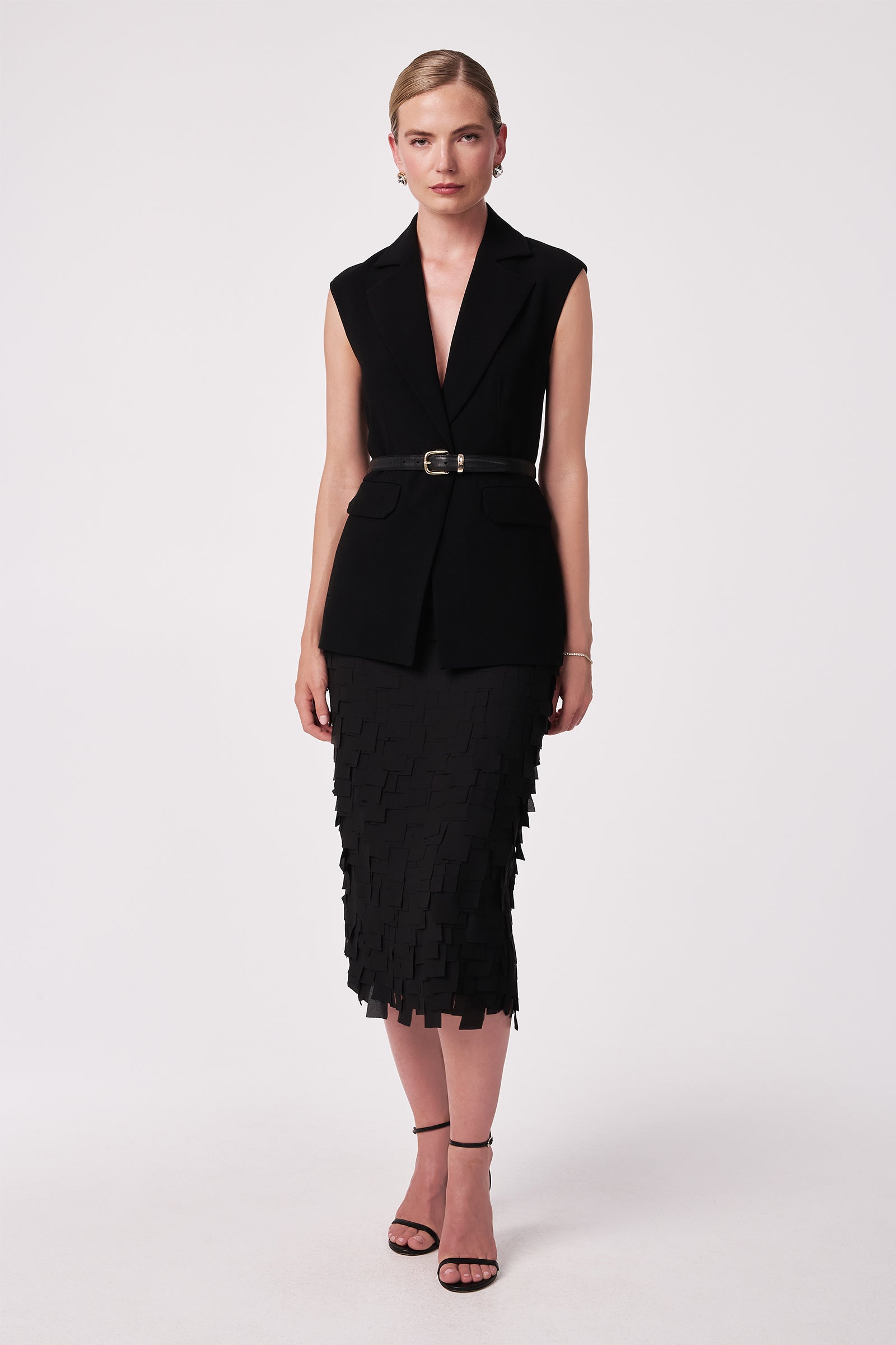 Trina Turk Dita Midi Pencil Skirt - Flutter Chiffon