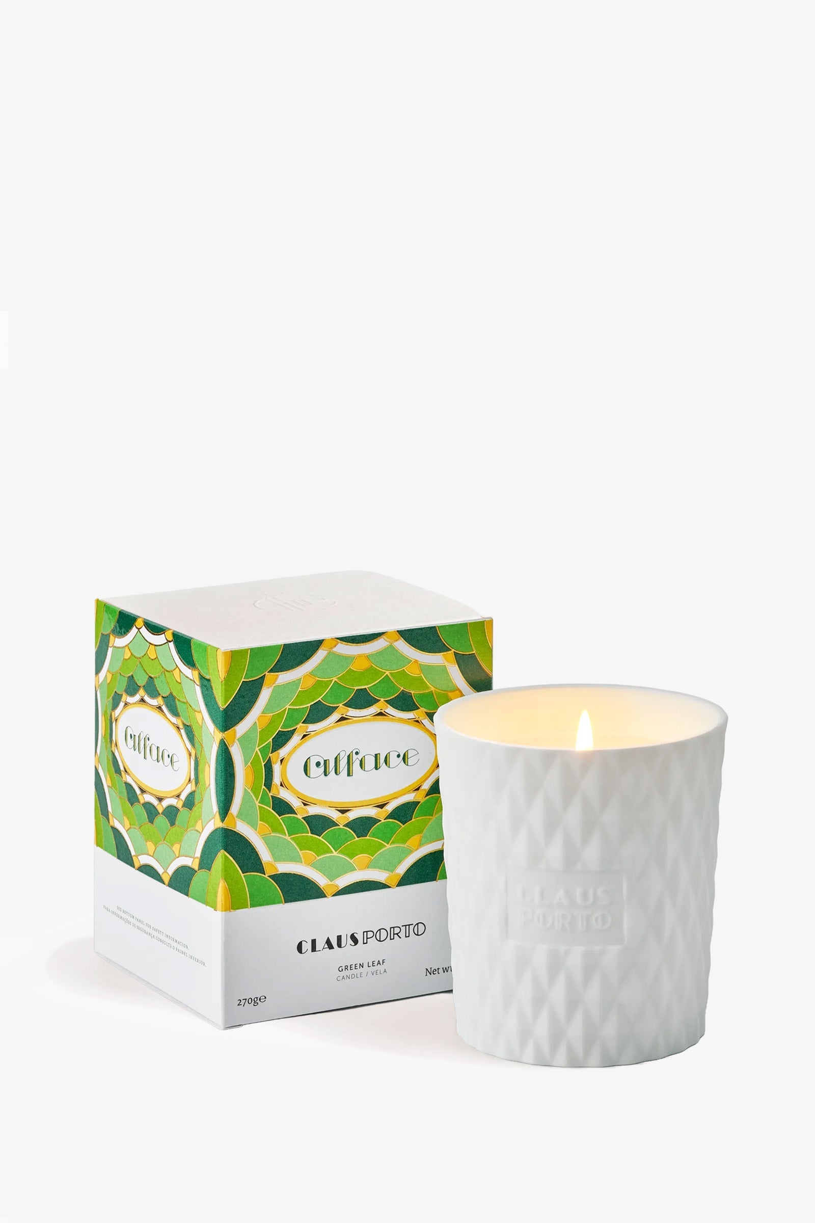 Trina Turk ALFACE GREEN LEAF CANDLE