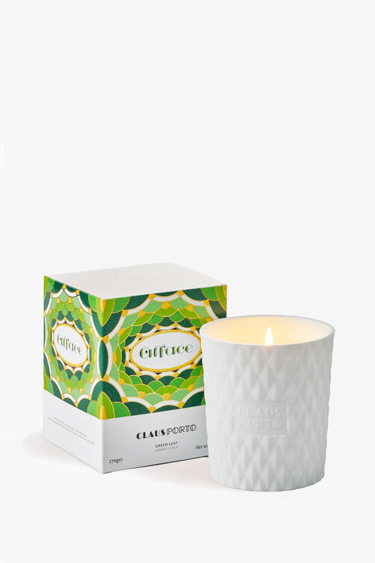 Trina Turk ALFACE GREEN LEAF CANDLE