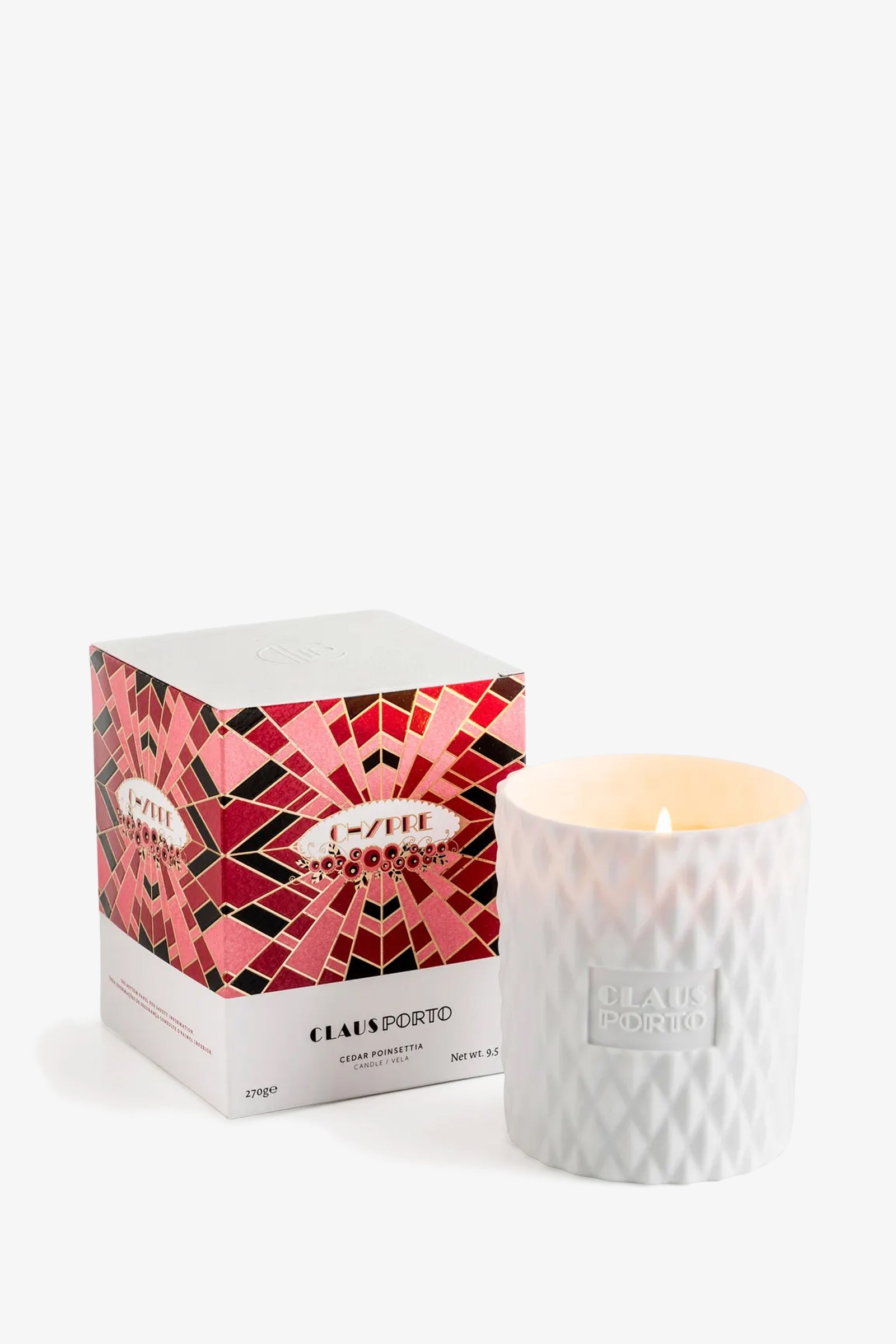 Trina Turk CHYPRE CEDAR POINSETTIA CANDLE