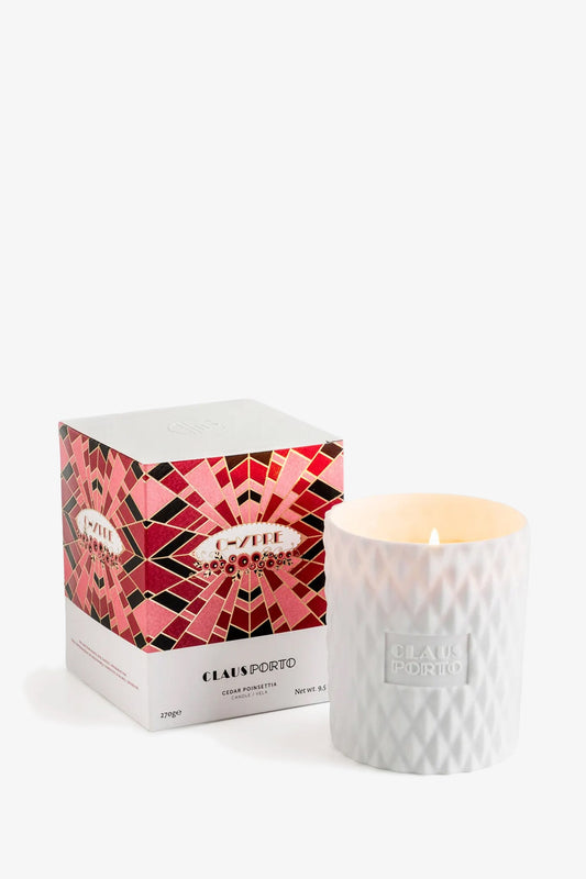 Trina Turk CHYPRE CEDAR POINSETTIA CANDLE