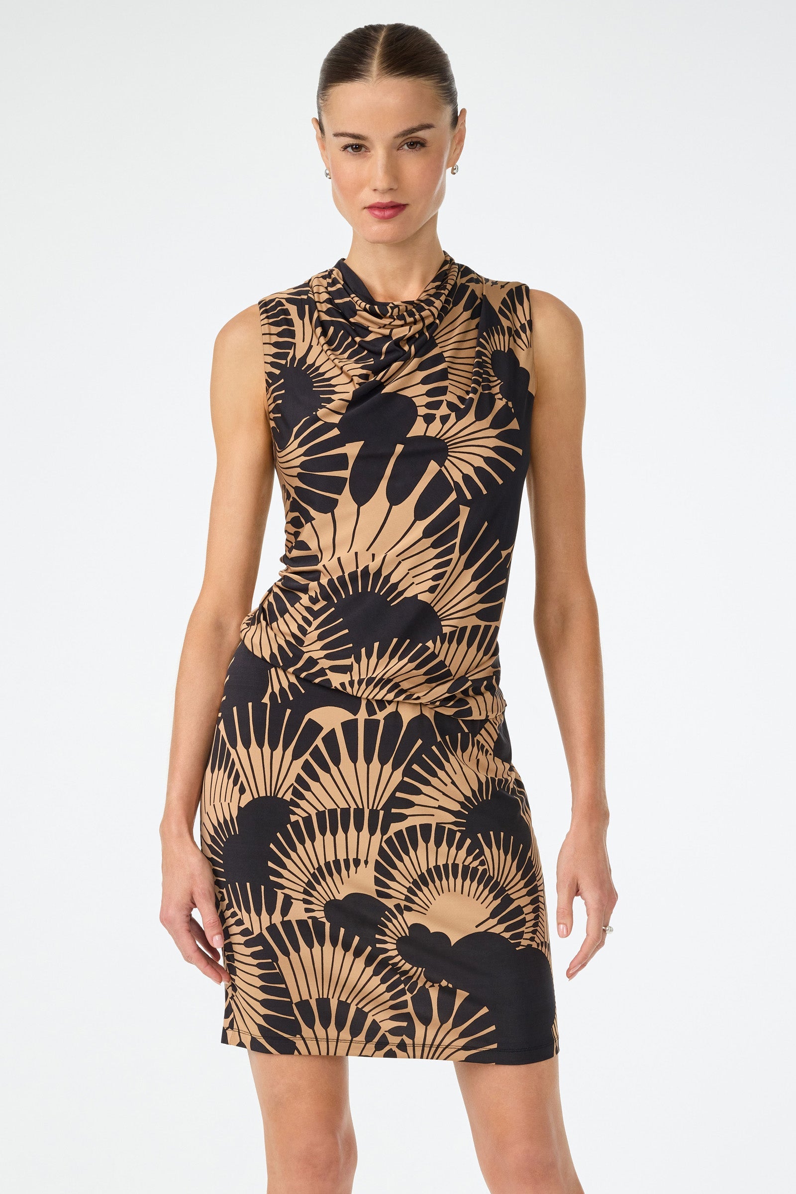 Trina Turk Lenaya Drape Dress - Juniper Jersey