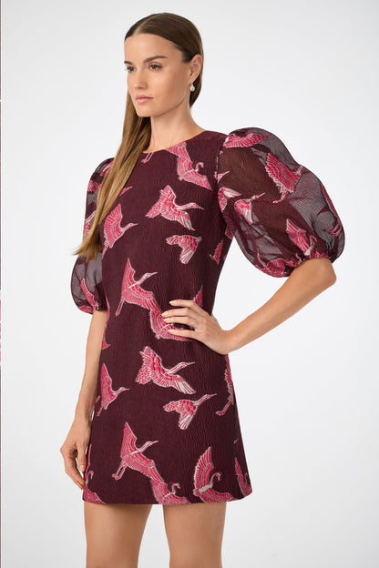 Trina Turk Ringo Short Puff Sleeve Mini Dress