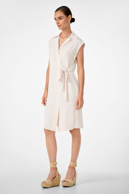 Trina Turk Meron Short-Sleeve Tie-Front Dress