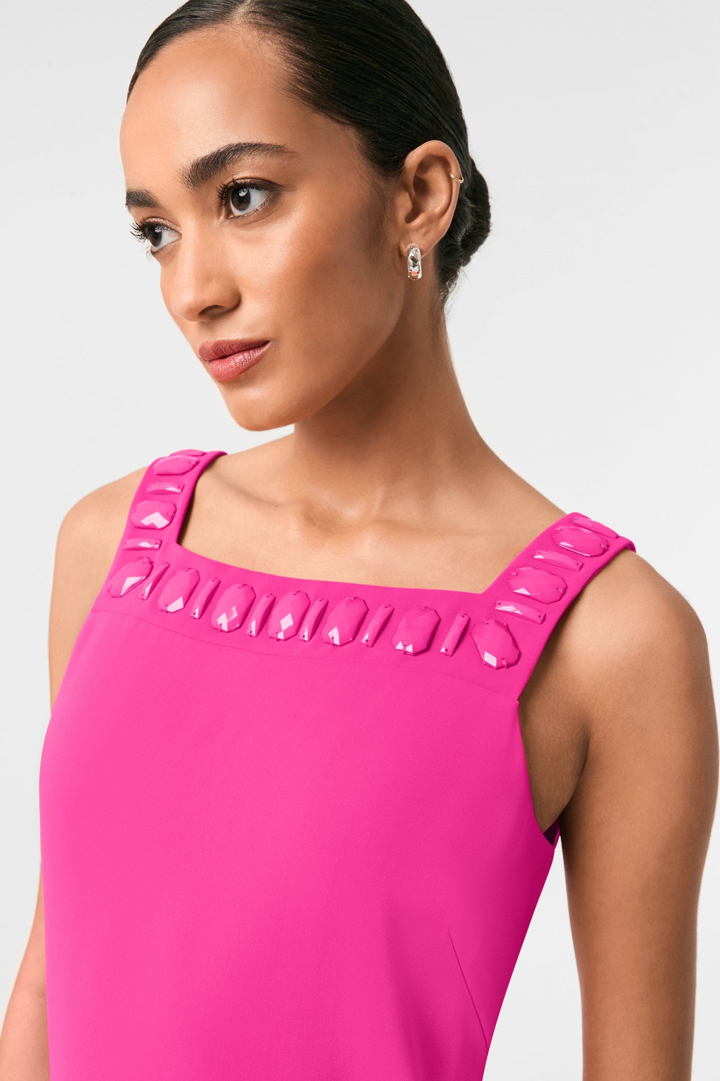 Trina Turk Yokuna Jewel Neck Mini Dress