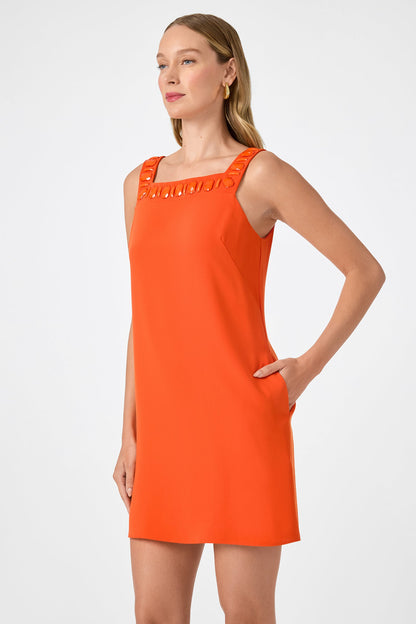 Trina Turk Yokuna Jewel Neck Mini Dress