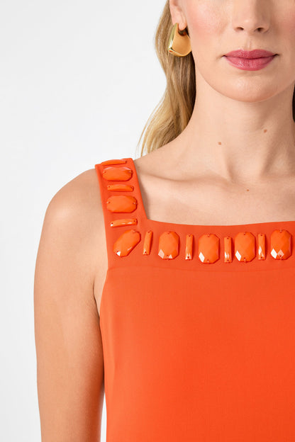 Trina Turk Yokuna Jewel Neck Mini Dress