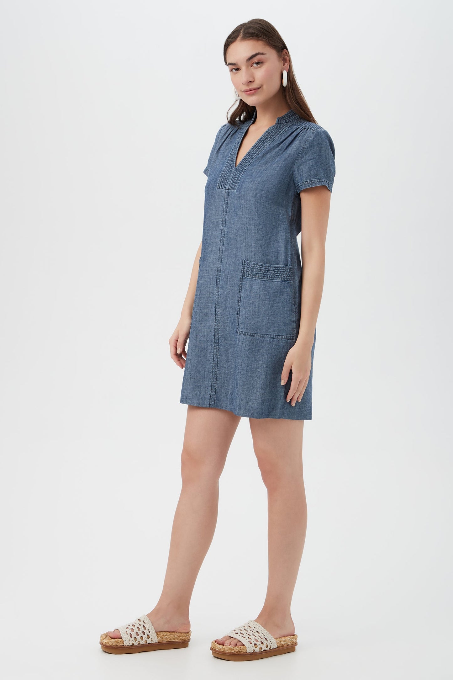 Trina Turk Suntan Chambray Dress