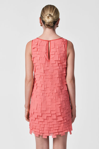 Trina Turk Valdis Sleeveless Shift Dress - Flutter Chiffon