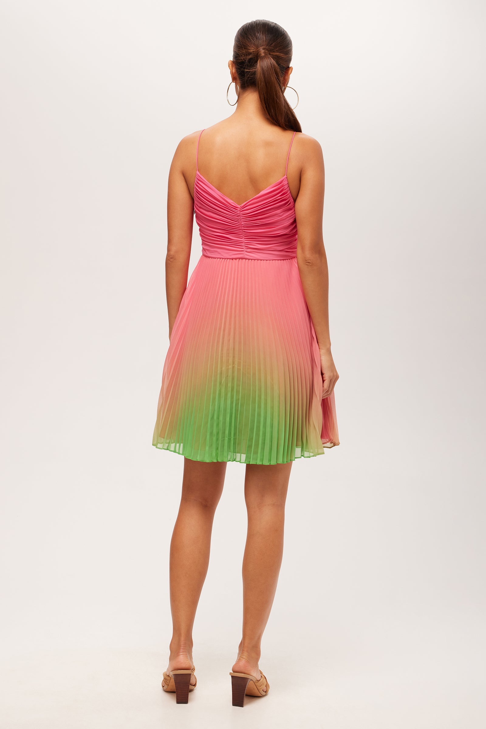 Trina Turk Natalie Sleeveless Pleated Dress