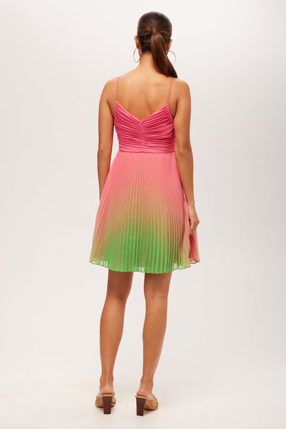 Trina Turk Natalie Sleeveless Pleated Dress