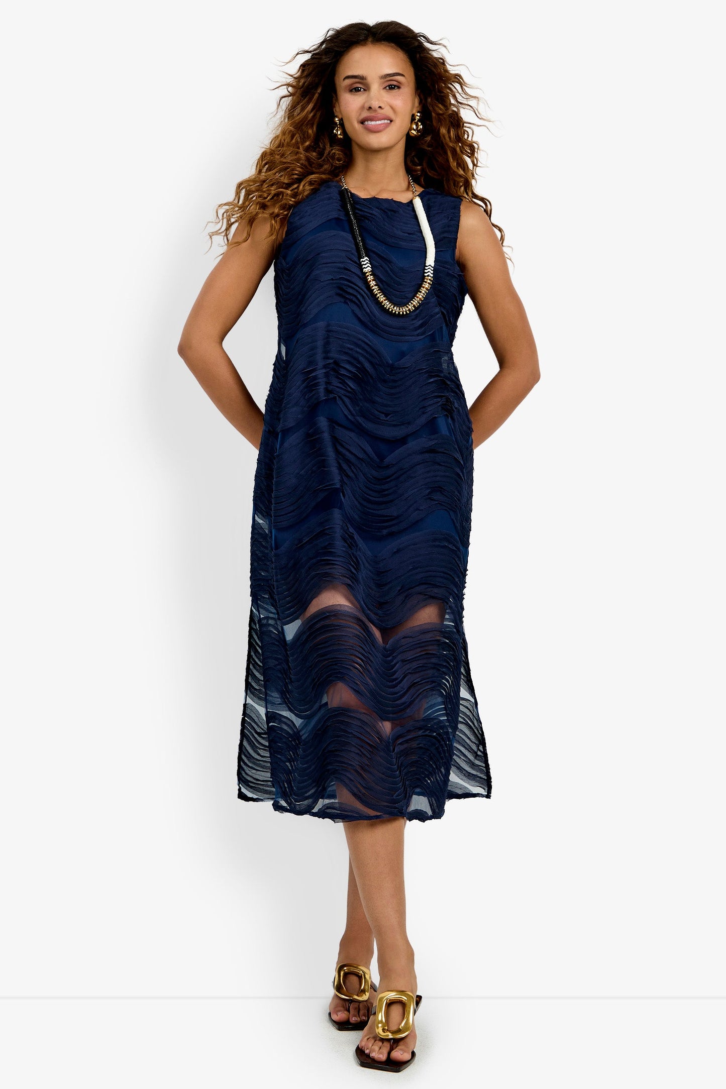 Trina Turk Belisama Organza Midi Dress