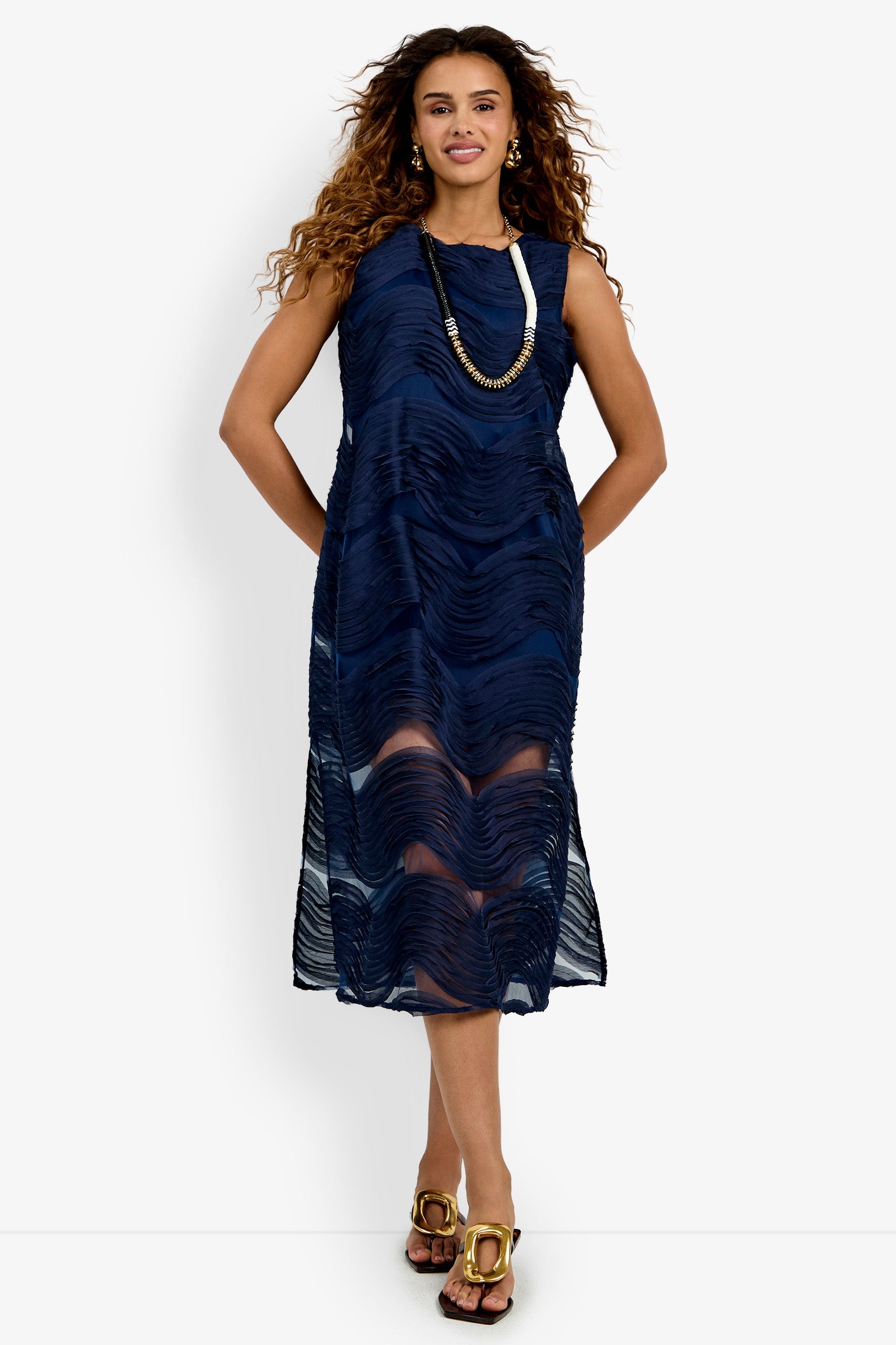Trina Turk Belisama Organza Midi Dress