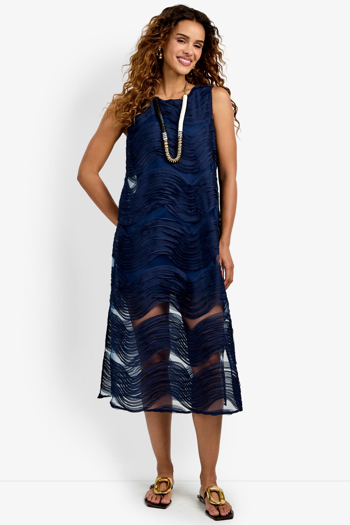 Trina Turk Belisama Organza Midi Dress