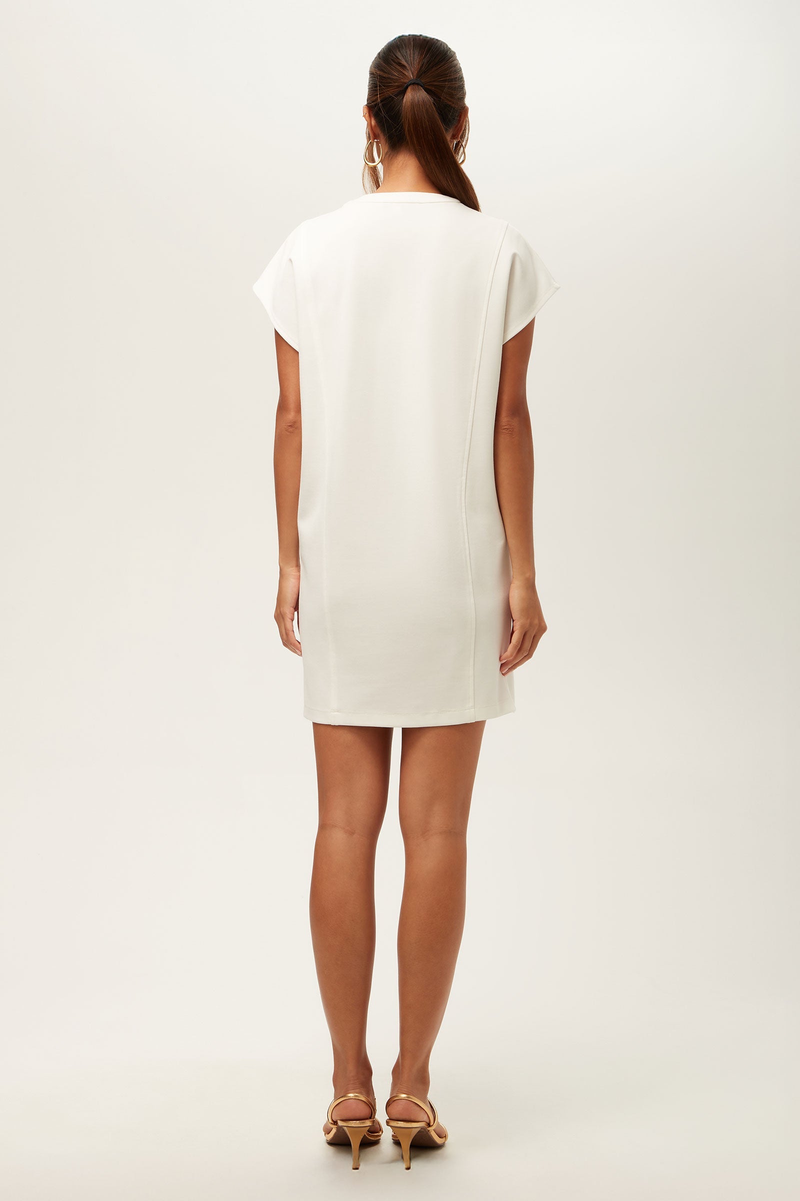 Trina Turk Doubles Short-Sleeve Wedge Dress - Cozy Ponte