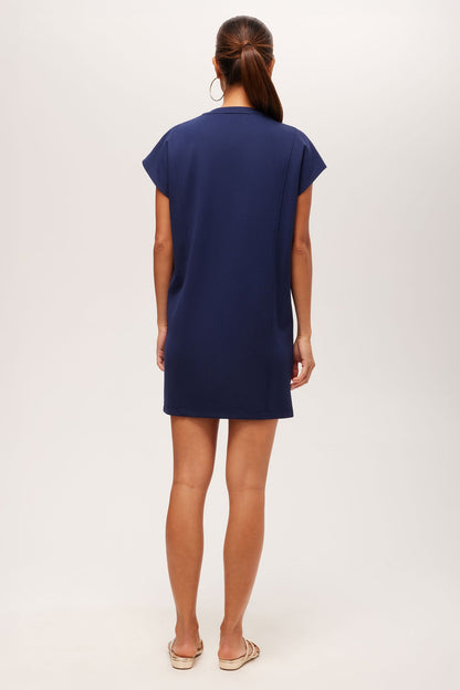 Trina Turk Doubles Short-Sleeve Wedge Dress - Cozy Ponte