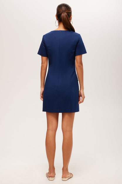 Trina Turk Approach Short Sleeve Dress - Solid Suiting
