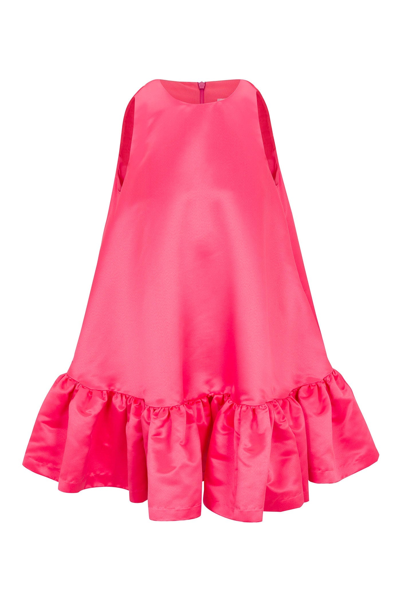 Trina Turk Winner Sleeveless A-Line Dress - Solid Satin