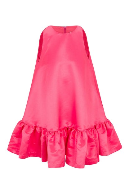 Trina Turk Winner Sleeveless A-Line Dress - Solid Satin