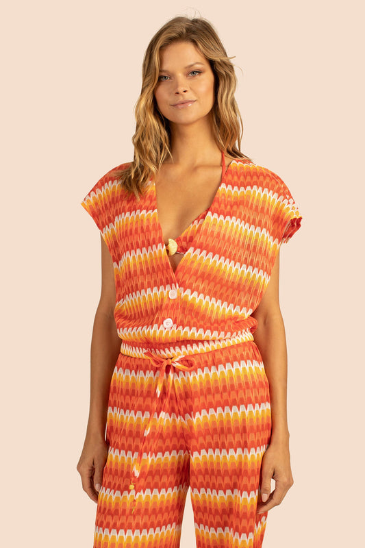 Trina Turk Sunray Crochet Sleeveless Crop Top