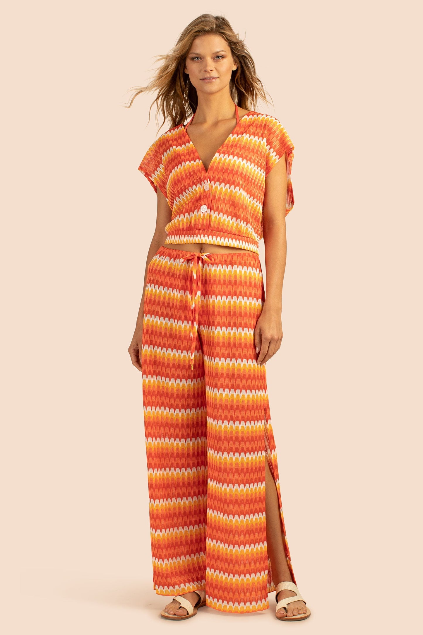 Trina Turk Sunray Crochet Sleeveless Crop Top