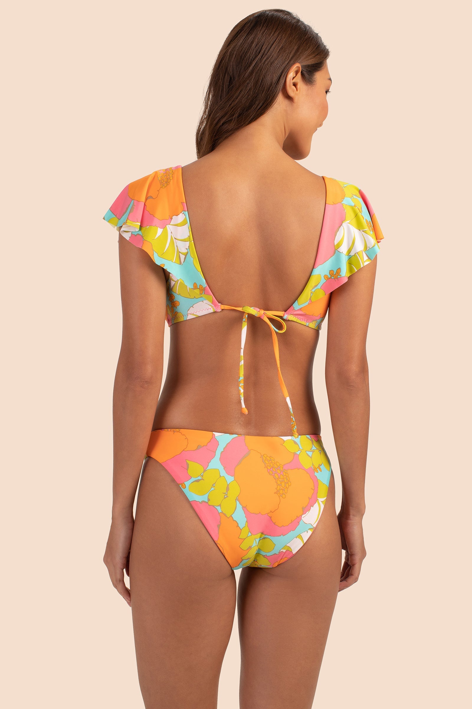Trina Turk Flutter Sleeve Swim Top