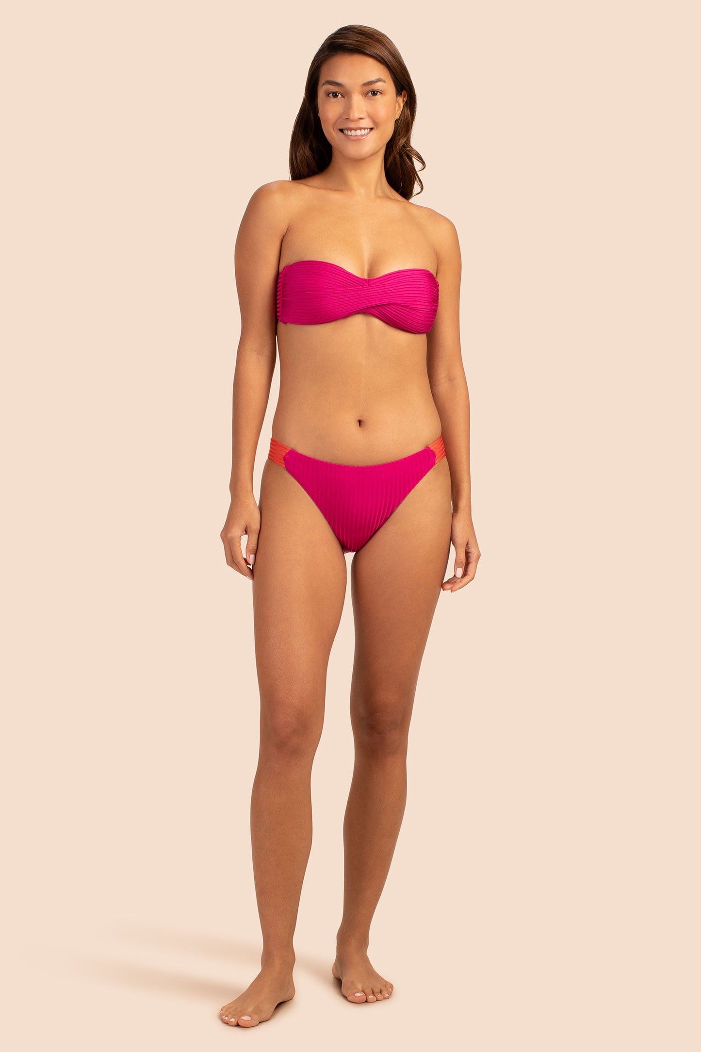 Trina Turk Women's Olympia Rib Low Rise French Cut Swim Bottom
