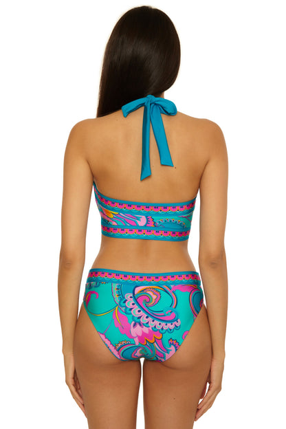 Trina Turk Reversible High-Neck Swim Top - Mykonos