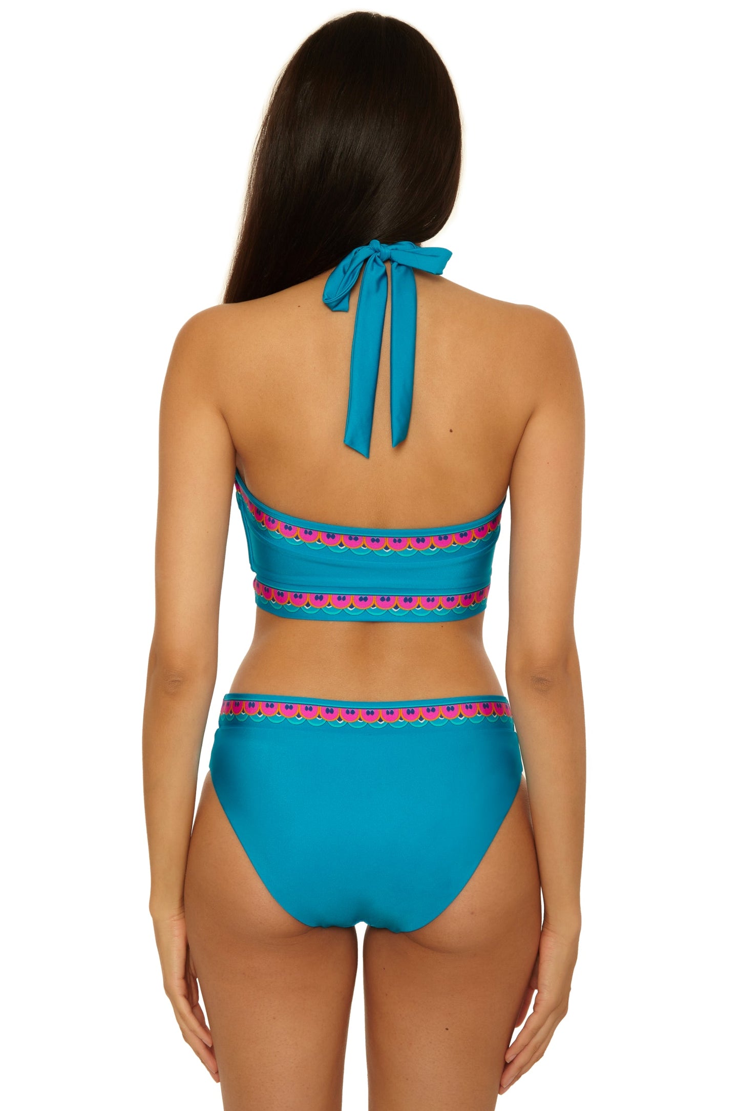 Trina Turk Reversible High-Neck Swim Top - Mykonos