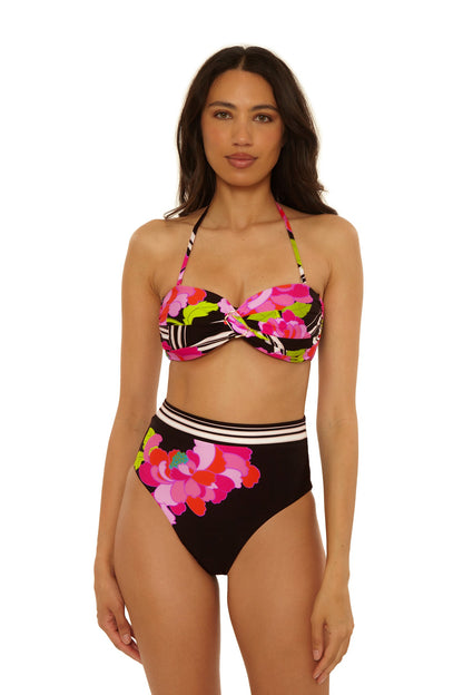 Trina Turk High-Waist Swim Bottom - Bougainvillea