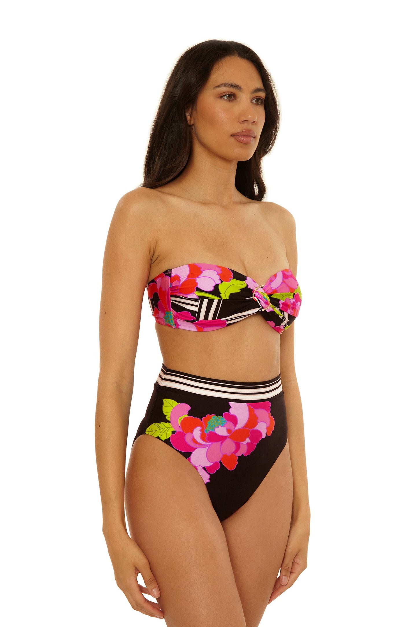Trina Turk High-Waist Swim Bottom - Bougainvillea