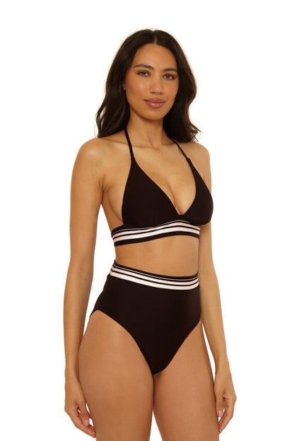 Trina Turk High-Waist Swim Bottom - Bougainvillea