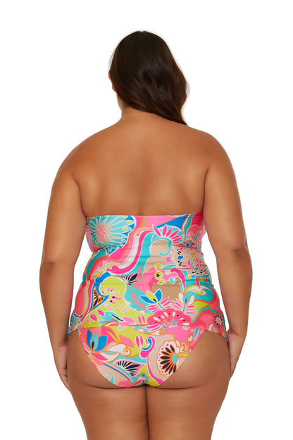 Trina Turk Banded Tankini Swim Top - Venus