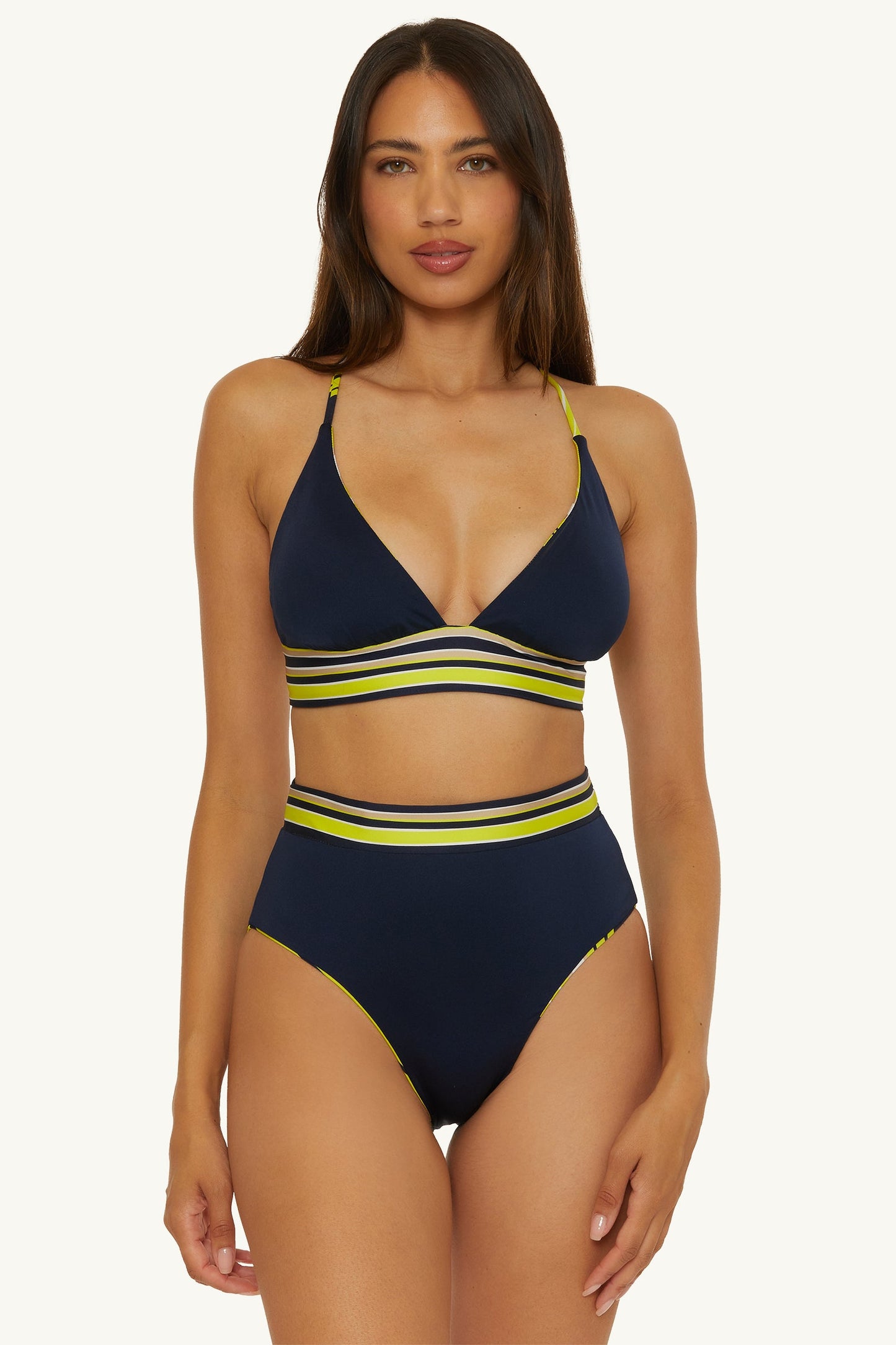 Trina Turk Reversible High-Waist Swim Bottom - Serena Swirl