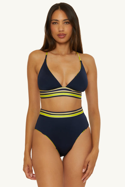 Trina Turk Reversible High-Waist Swim Bottom - Serena Swirl