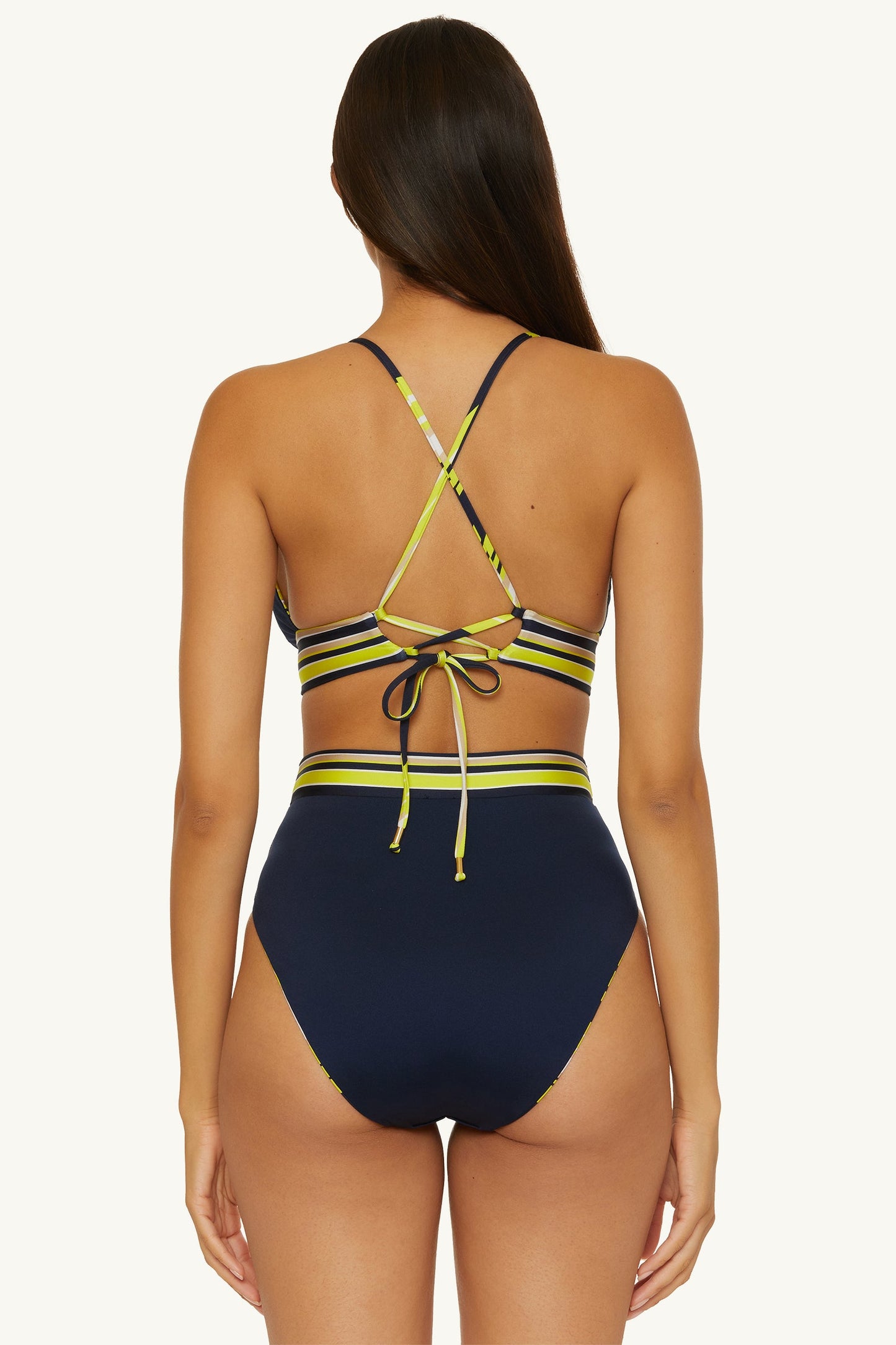 Trina Turk Reversible High-Waist Swim Bottom - Serena Swirl