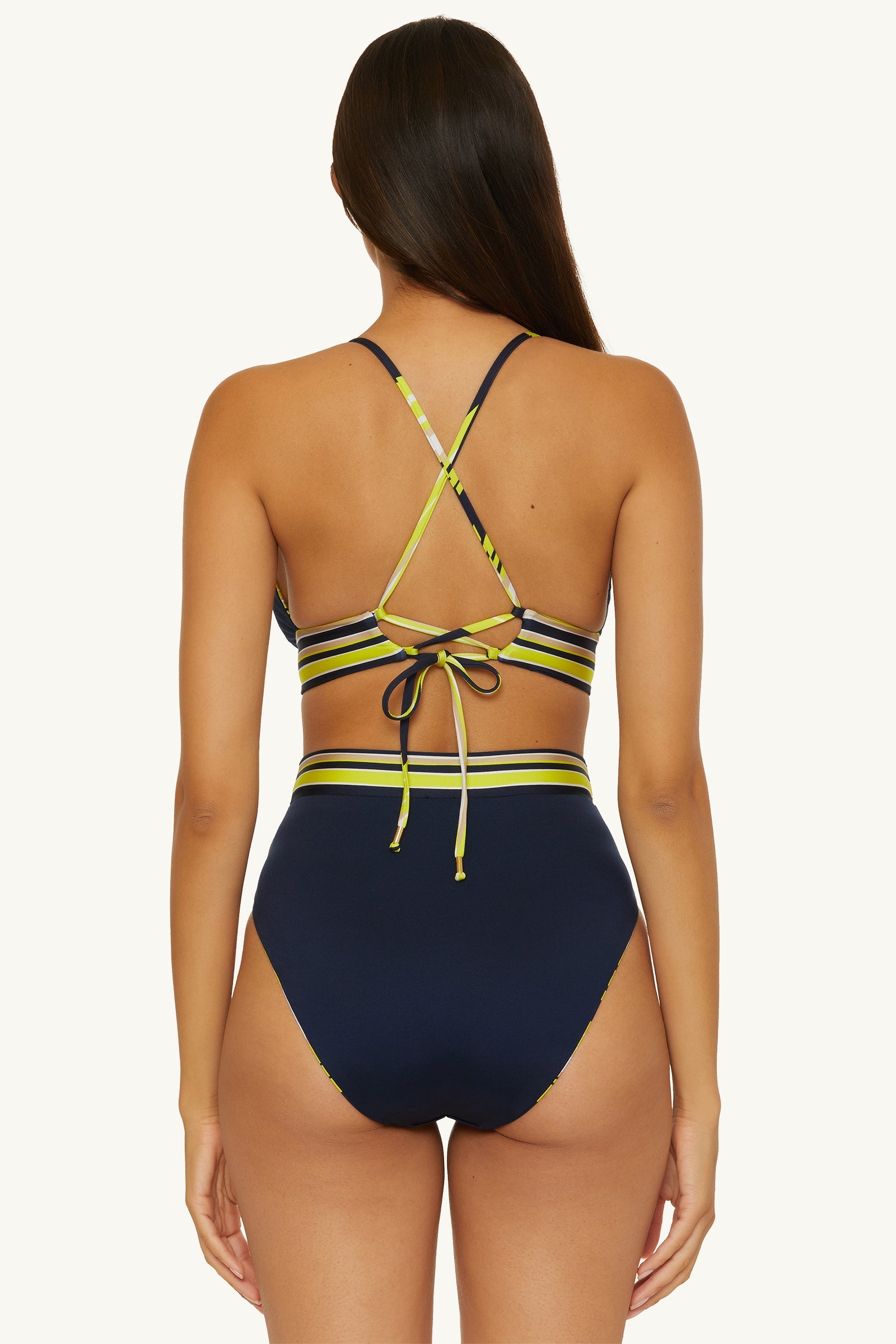 Trina Turk Reversible High-Waist Swim Bottom - Serena Swirl