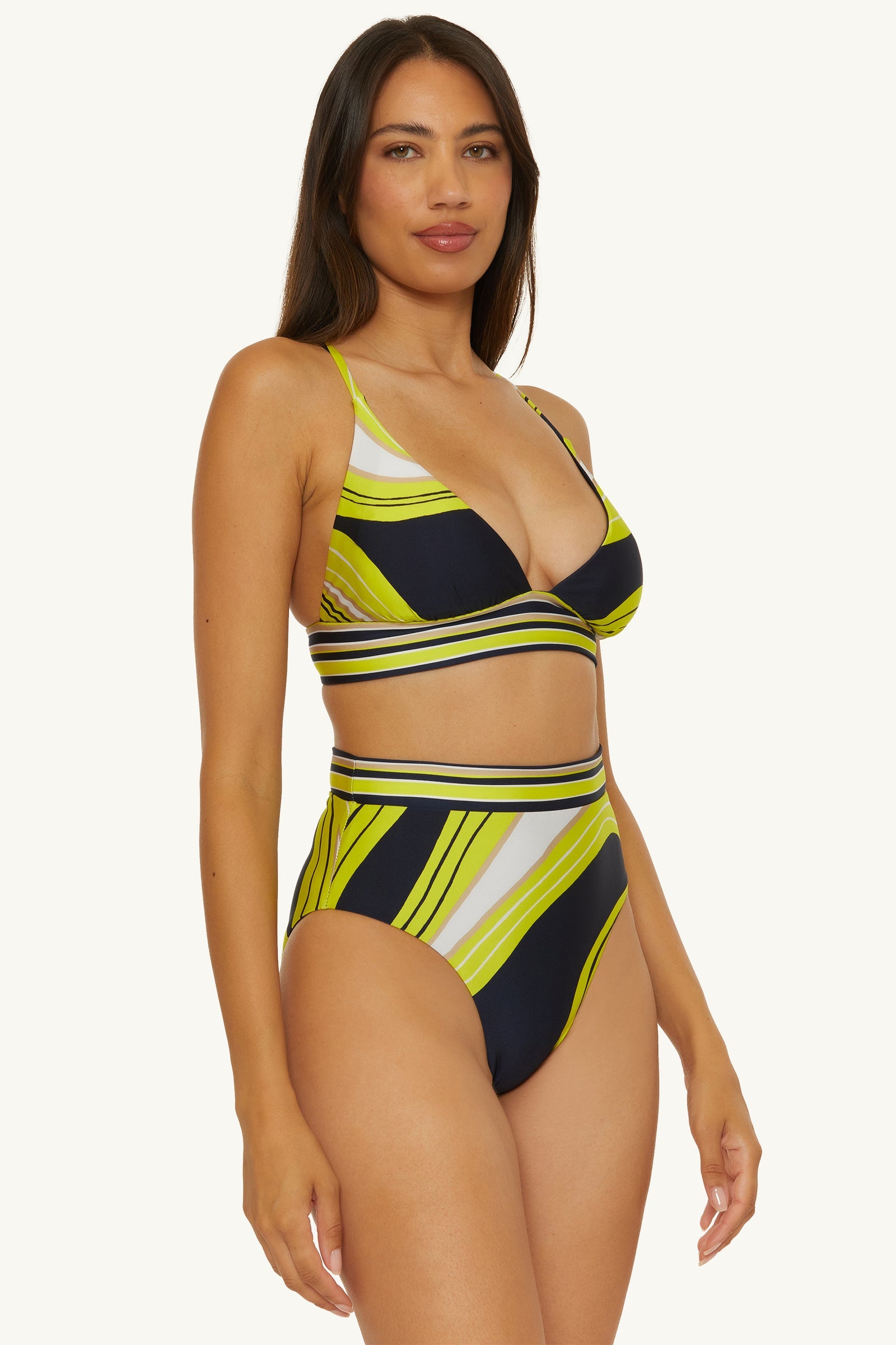Trina Turk Reversible High-Waist Swim Bottom - Serena Swirl