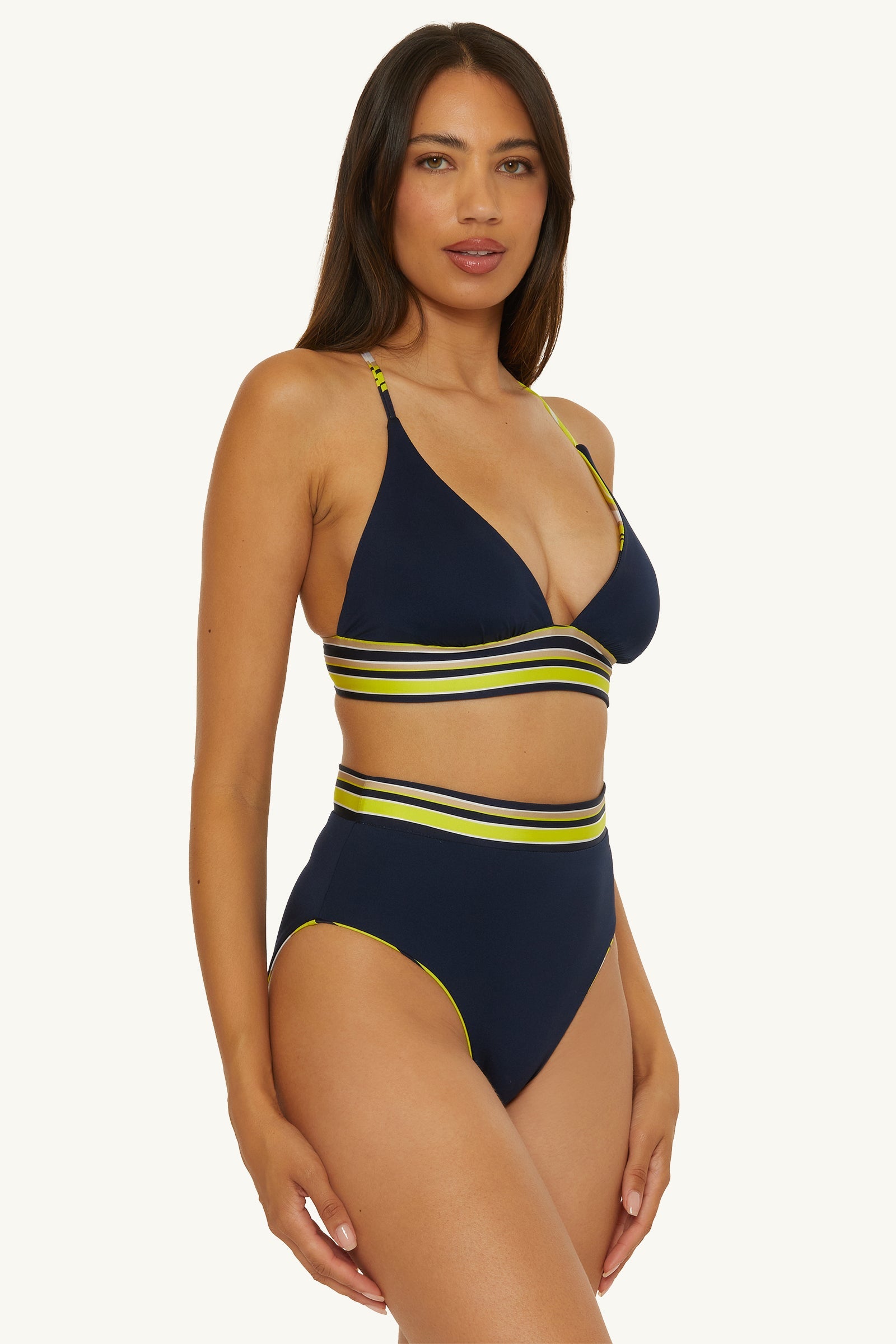 Trina Turk Reversible High-Waist Swim Bottom - Serena Swirl