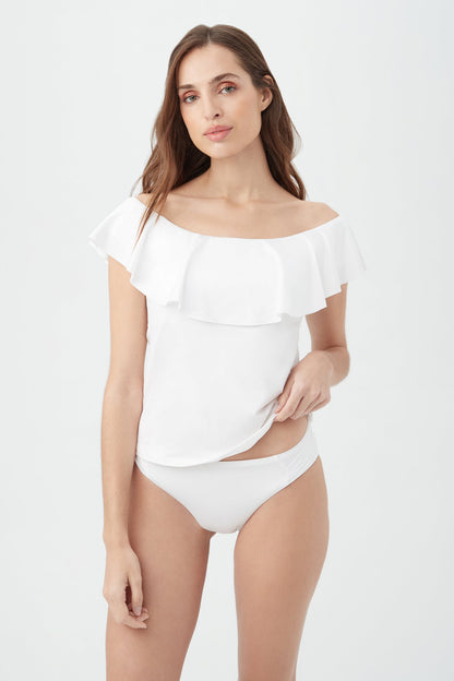 Trina Turk MONACO OTS RUFFLE TANKINI