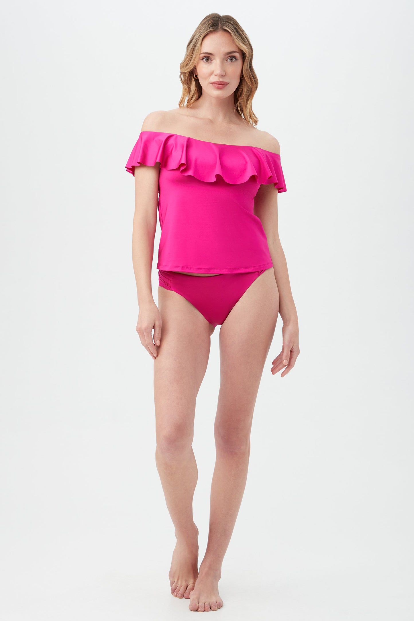 Trina Turk MONACO OTS RUFFLE TANKINI