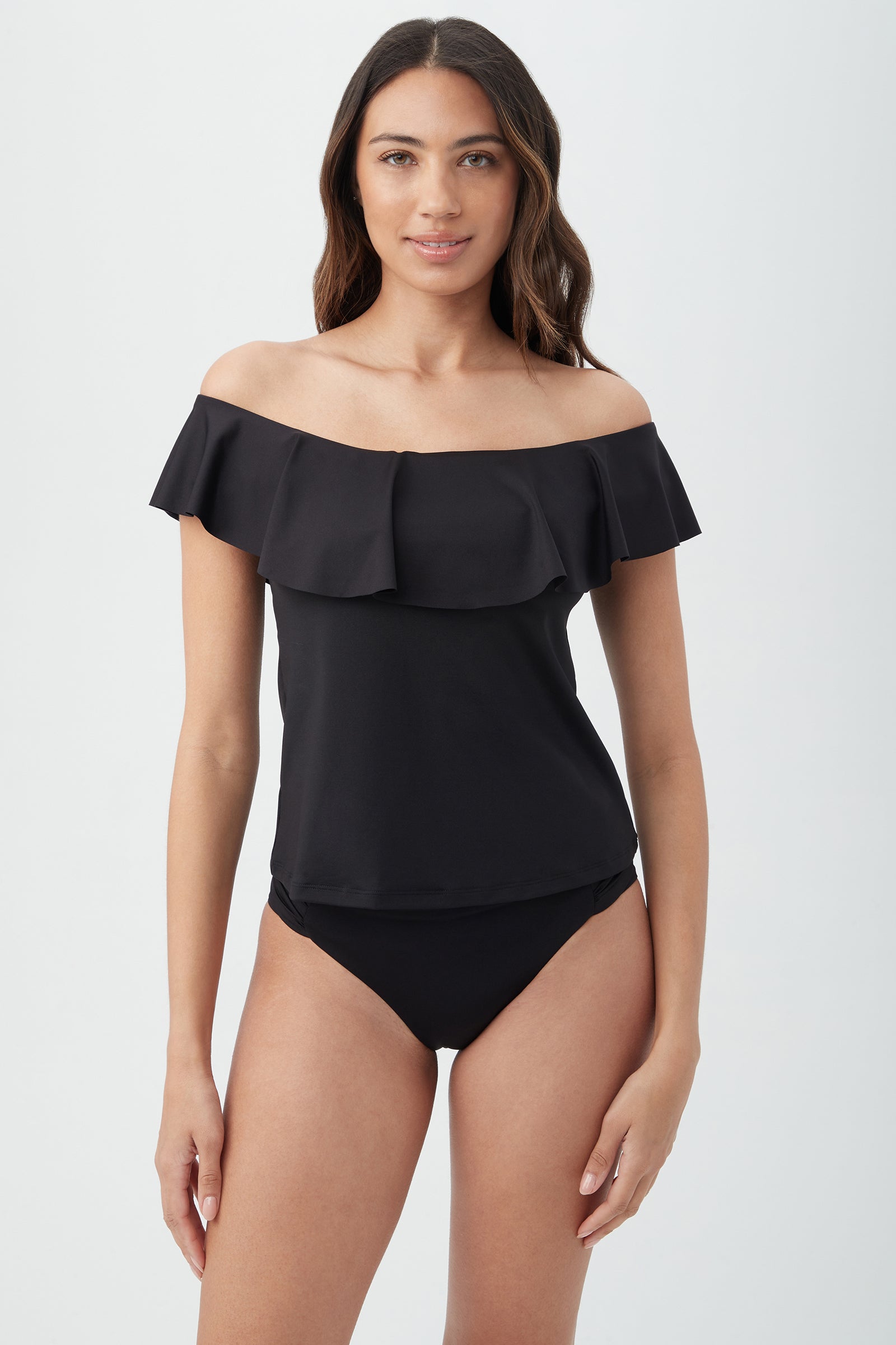Trina Turk MONACO OTS RUFFLE TANKINI