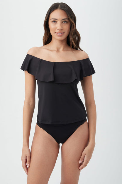 Trina Turk MONACO OTS RUFFLE TANKINI