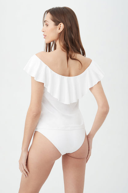 Trina Turk MONACO OTS RUFFLE TANKINI