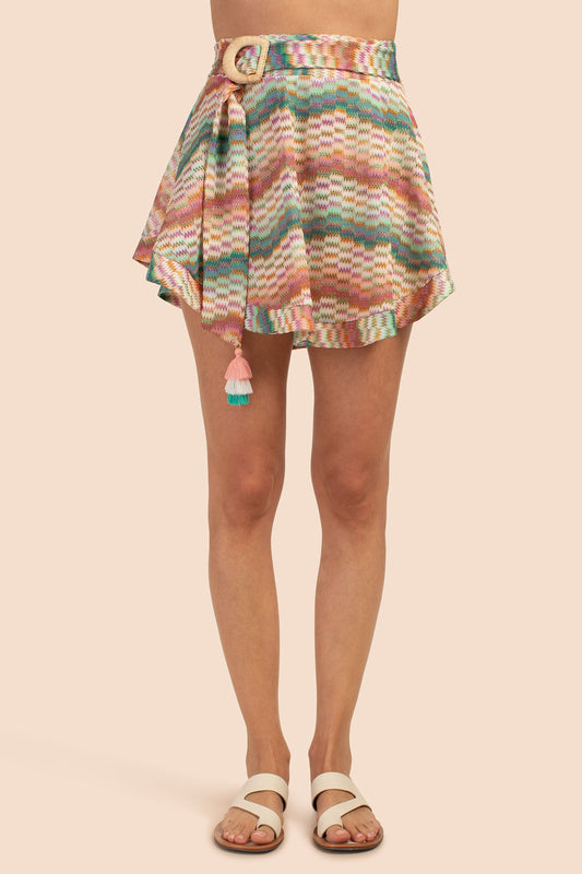 Trina Turk Crochet Belted Skirt