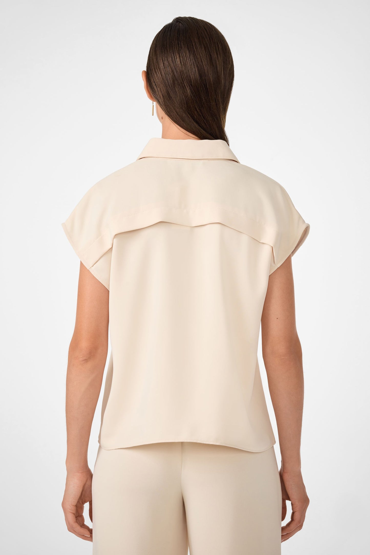 Trina Turk Cheri Pleated Button-Front Top