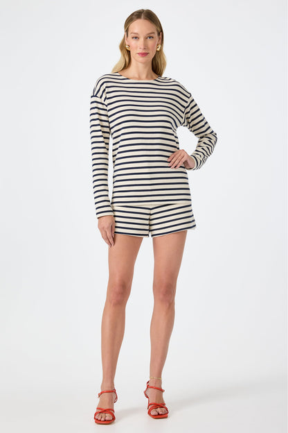 Trina Turk Novena Top - Noh Nightfall Stripe
