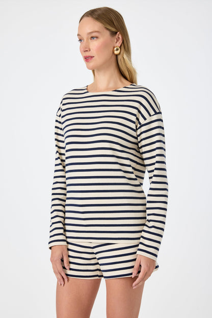 Trina Turk Novena Top - Noh Nightfall Stripe