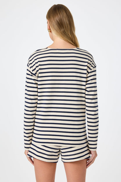 Trina Turk Novena Top - Noh Nightfall Stripe